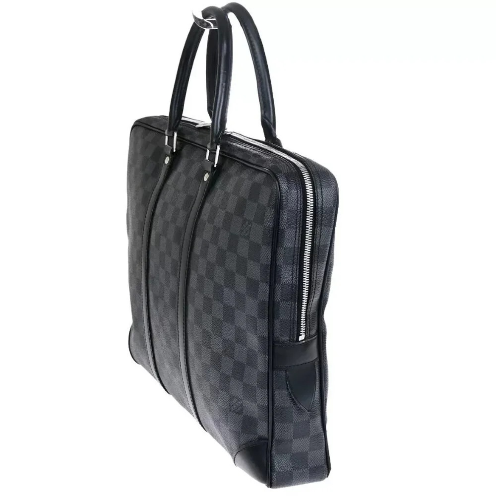 LOUIS VUITTON Porte Documents Voyage Briefcase Hand Bag Graphite